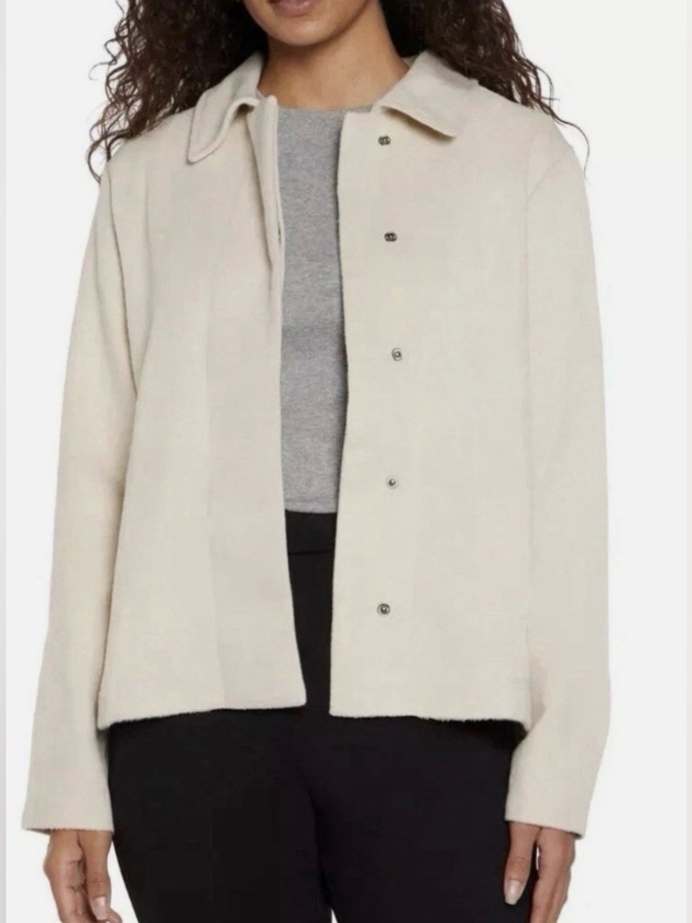 Banana Republic Women Snap Front Jacket Lightweight Cream Color sz XL New